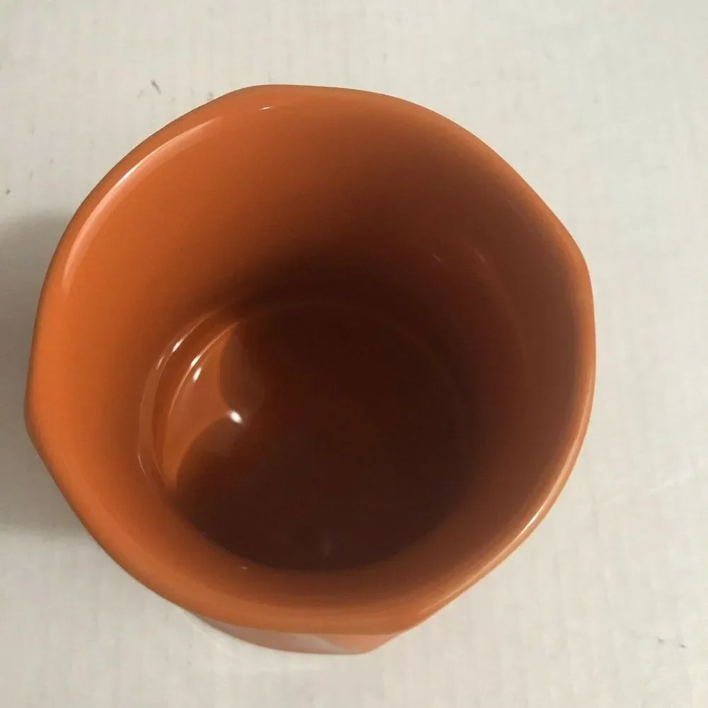 Edible‎ Arrangement VASE orange SWIRL Ceramic Collectible.